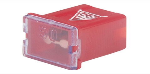 FUSIVEIS MIDI FEMEA PERFIL BAIXO FORD/GM MODERNO 50A VERMELHO