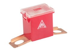 FUSIVEL MEGA MACHO LATERAL ELEMENTO CURTO 50A VERMELHO