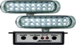 FAROL AUXILIAR SLIM 12V CROMADO LED BRANCO