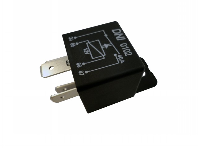 RELE AUXILIAR 4 TERMINAIS 12V 40A C/SUPORTE