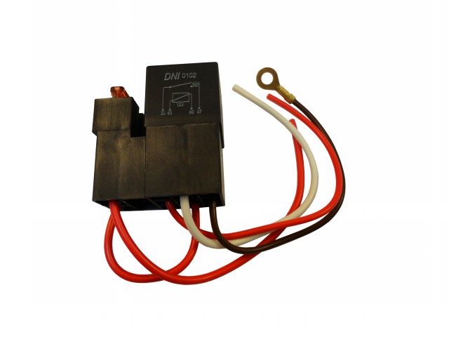 RELE AUXILIAR 4T S/ SUP 40A 12V SOQUETADO C/ FUS. E CHI