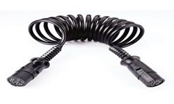 CHICOTE ESPIRAL 7P C/2 TOMADAS MACHO 5,5 MTS