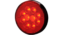 LANTERNA TS LED BIVOLT 125MM FIXACAO TRASEIRA/FRONTAL RANDON ONIBUS VERMELHA