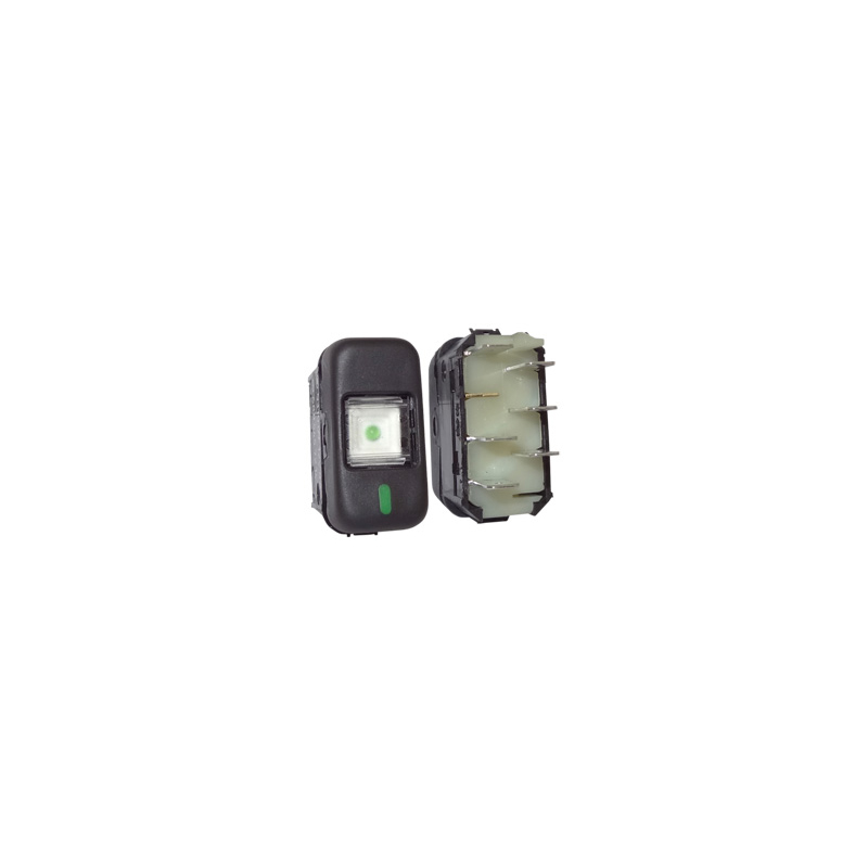 INTERRUPTOR AGRALE CAMINHAO ONIBUS 12V 1POSICAO 6TERMINAIS PRETO C/IND POSICAO
