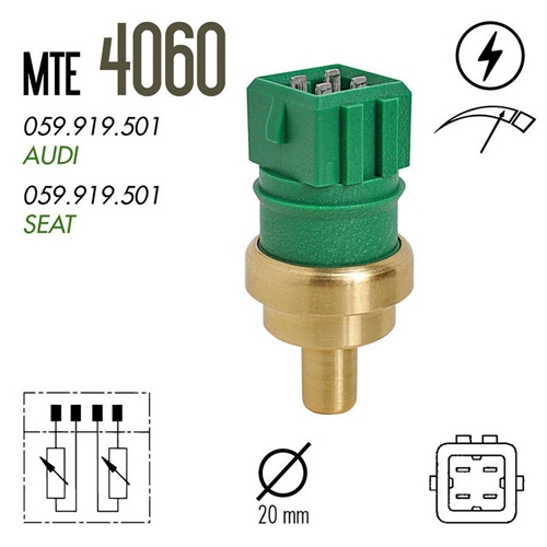 PLUG ELETRONICO AGUA AUDI A6 2.5 97> 4T