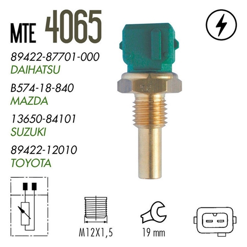 PLUG ELETRONICO AGUA MAZDA MX3 1.6 PROTEGE 1.8L 16V 92> 2 PINOS