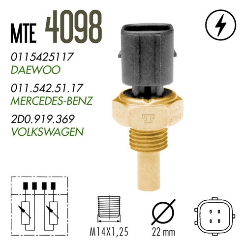 PLUG ELETRONICO AGUA MB CLASSE C/E/G/S 4T