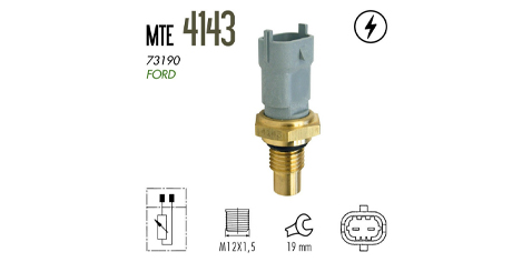 PLUG ELETRONICO AGUA FORD RANGER TROLLER T4 05>12 3.0 8V 16V DIESEL MANUAL