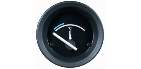INDICADOR TEMP ELETRICO AGUA 12V 52MM 40/120C C/ILUMINACAO