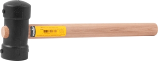 MARTELO DE BORRACHA 40 MM CABO EM MADEIRA PRETO