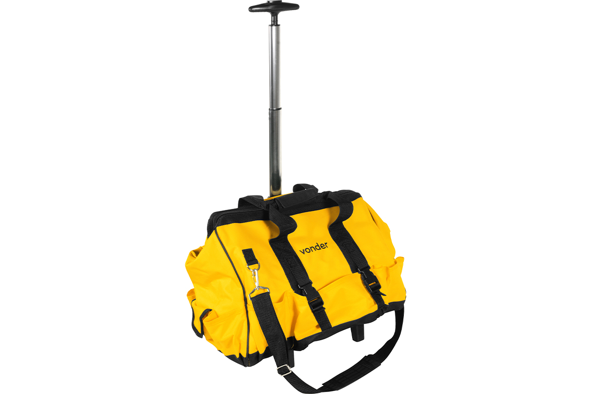 BOLSA EM LONA P/ FERRAMENTAS 45CM X 25CM X 35CM C/ RODAS, BL 060