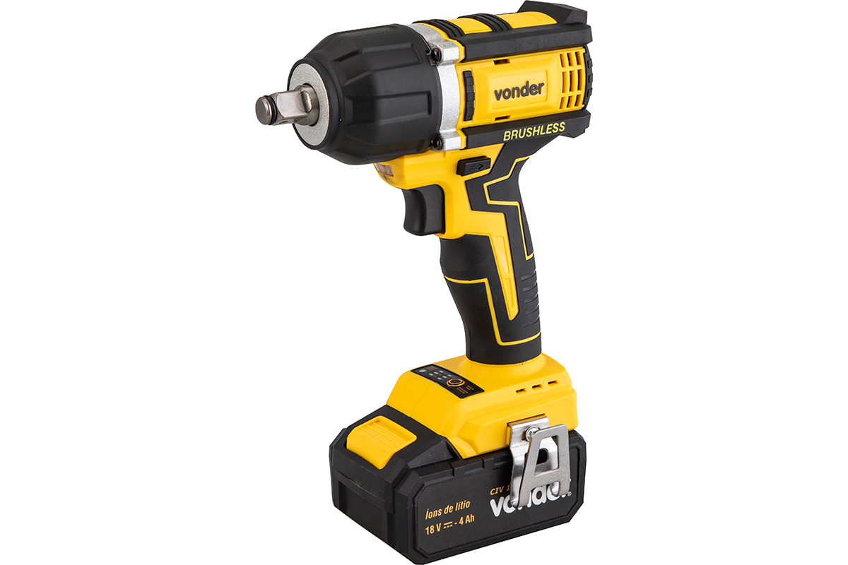 CHAVE DE IMPACTO BATERIA 18V ENCAIXE DE 1/2 CARREGADOR BIVOLT CIV 180B